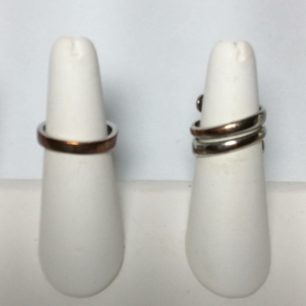 Silver / Rhinestone Ring Duo - Picture 2 of 2